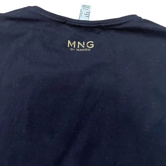 MNG by Mango Black Basic Short Sleeve Tee M - Picture 3 of 4